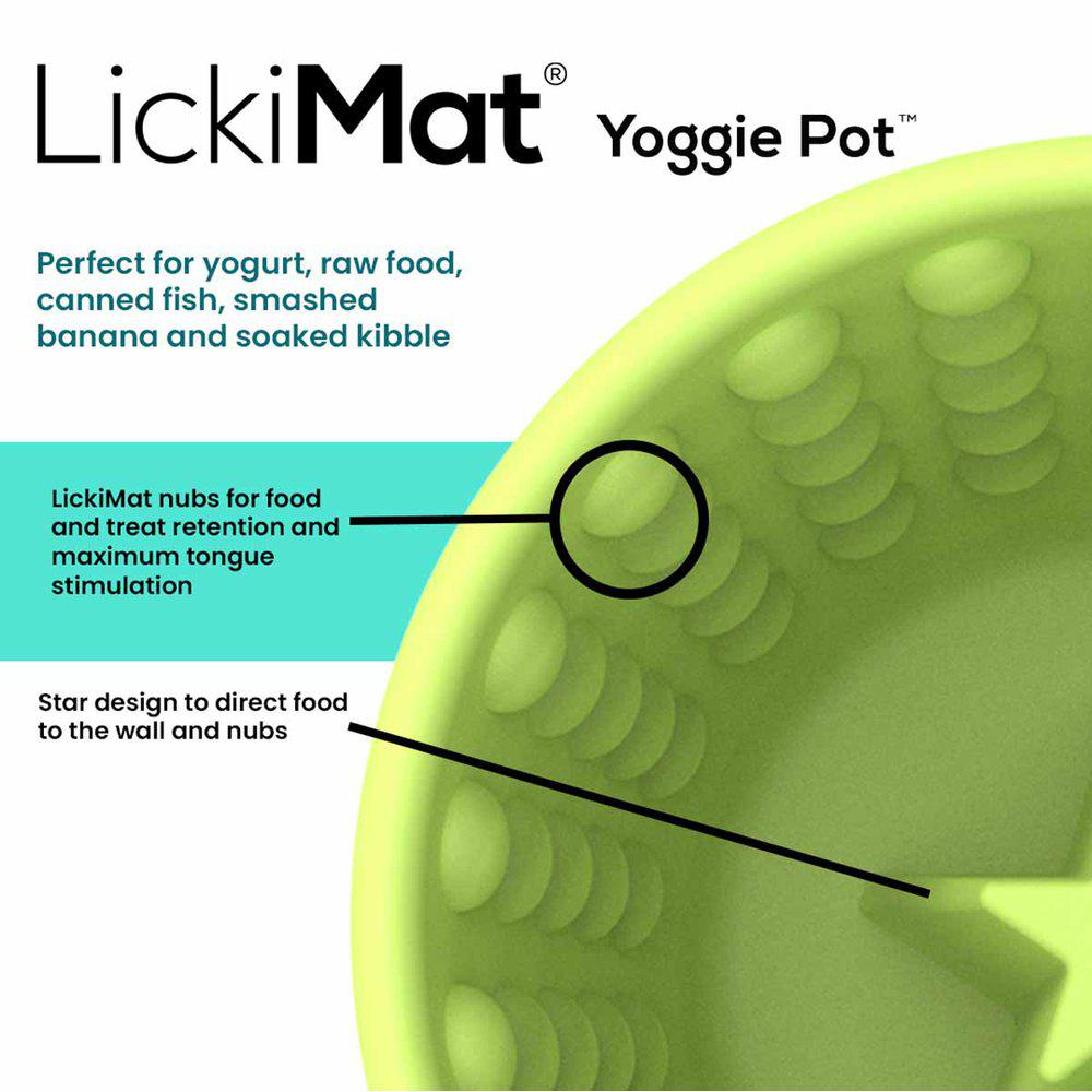 Hundskål Lickimat Yoggie Pot Grön