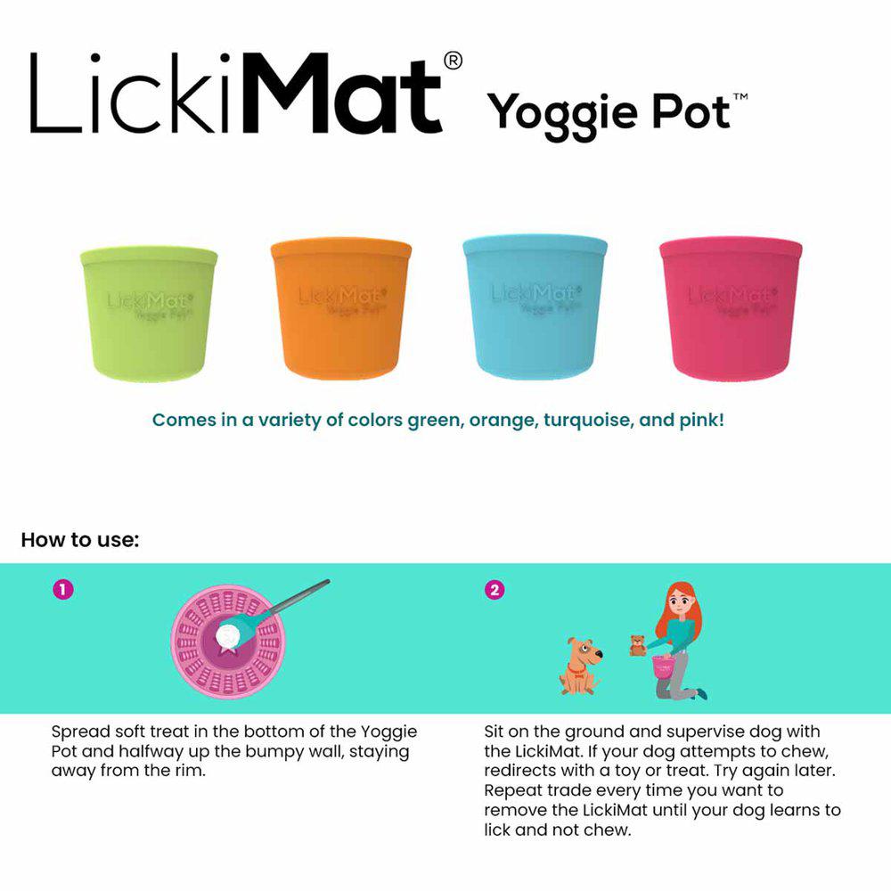 Hundskål Lickimat Yoggie Pot Grön