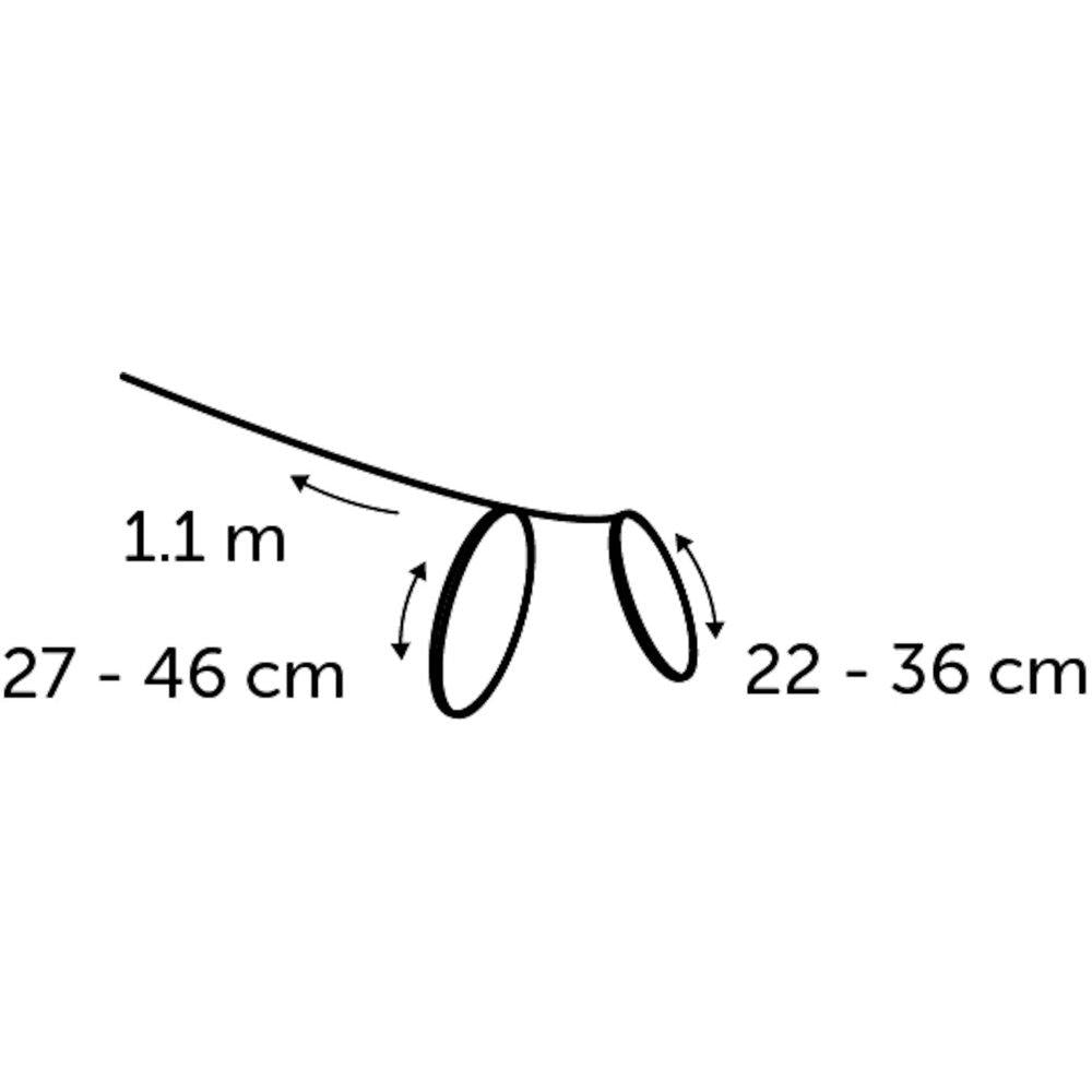 Sele Med Koppel Ställbar Svart mx110Cm