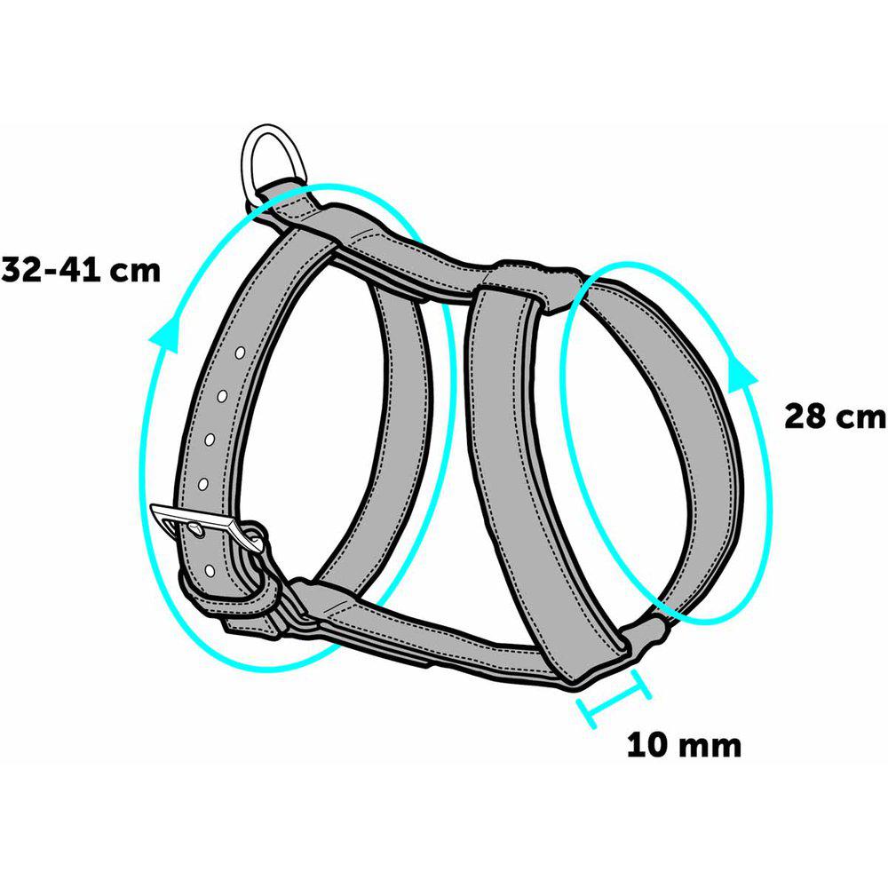 Kattsele Nät Med Koppel Kattunge S Röd/Svart mx108Cm