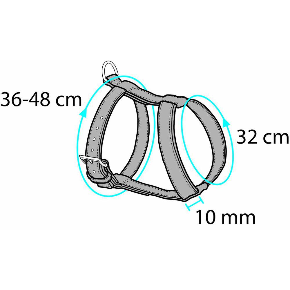 Kattsele Nät Med Koppel Svart/Röd M mx108Cm