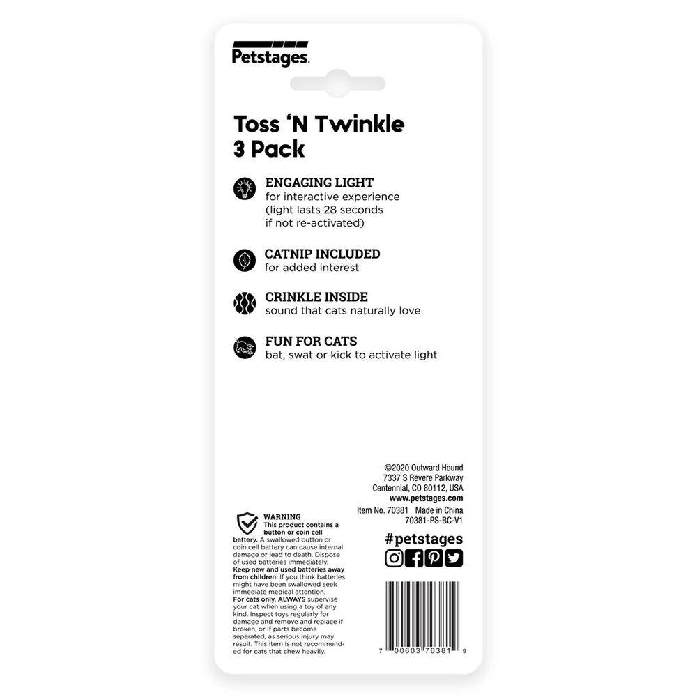 Petstages Toss N' Twinkle 3-Pack