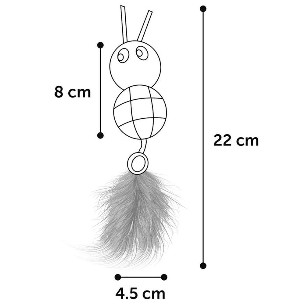 Kattleksak Vinta Larv + Fjäder 17Cm