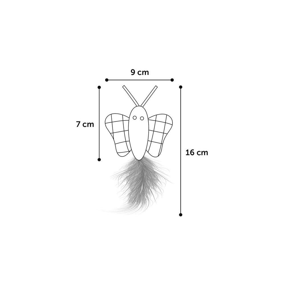 Kattleksak Fjäril+ Fjäder 13Cm