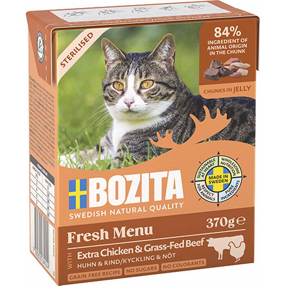 Bozita Cat Sterilised Chicken & Beef Injelly 370G