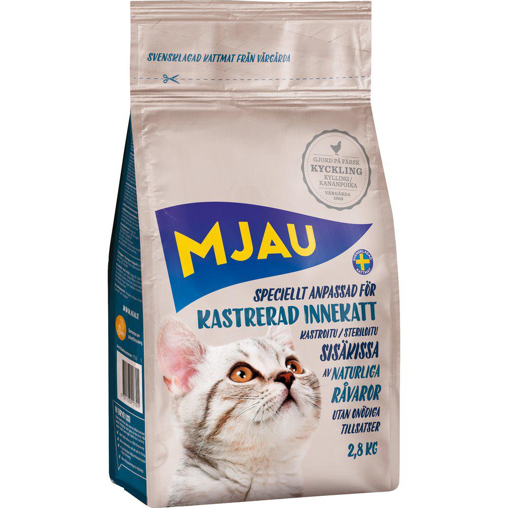 Mjau Kastrerad Innekatt 2,8Kg