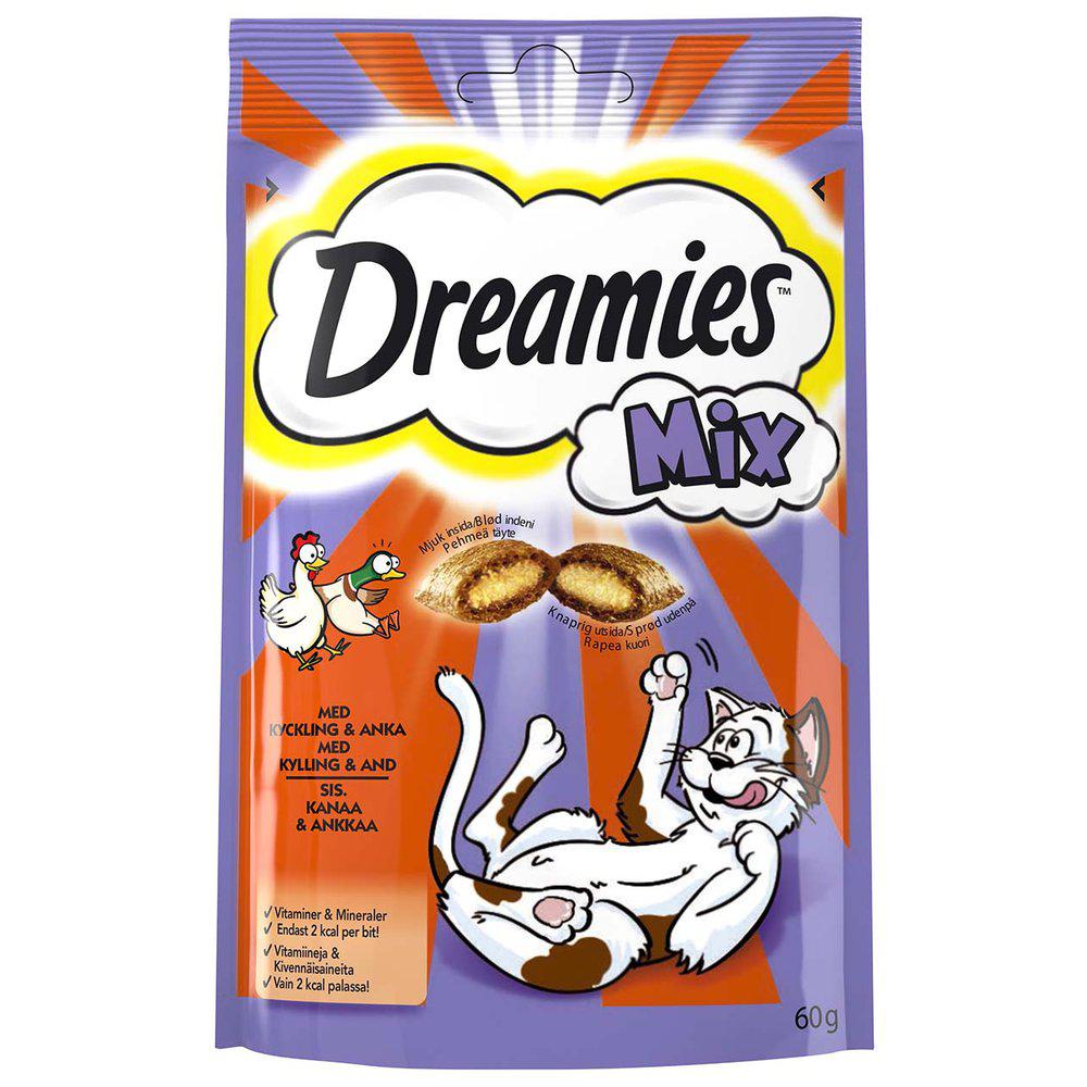 Dreamies Kattgodis Mix Kyckling & Anka 60Gr