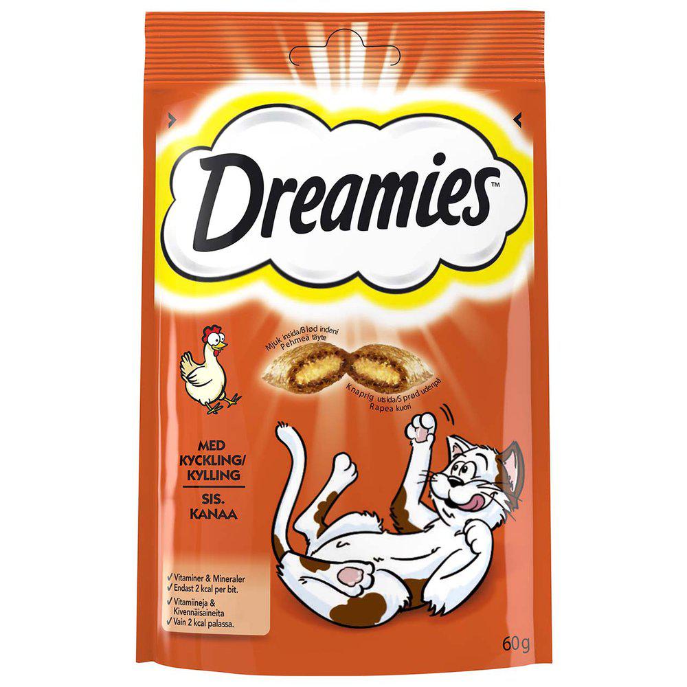 Dreamies Kattgodis Kyckling 60Gr