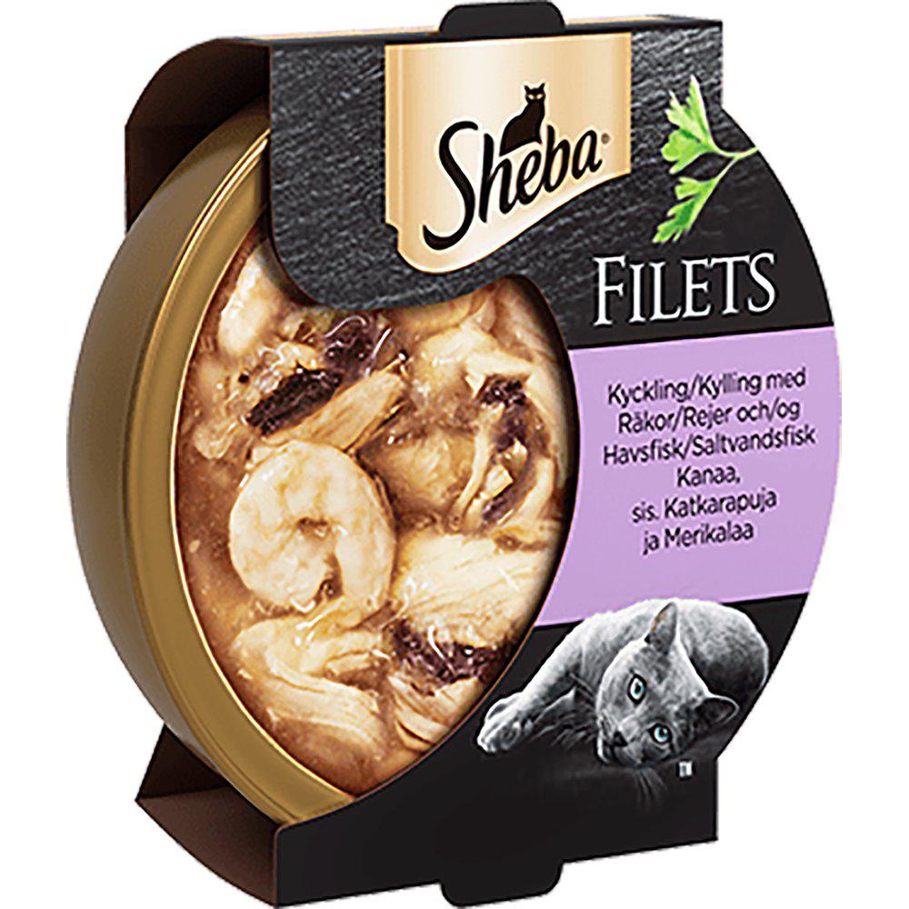 Sheba Lyx Kyckling& Räkor&Tonfiskfilé 60Gr