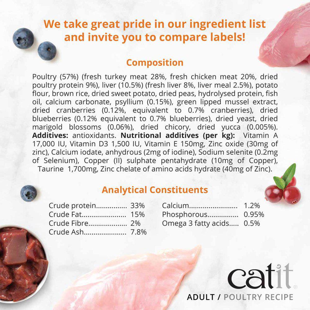 Catit Recipies Dry Adult Chicken&Turkey