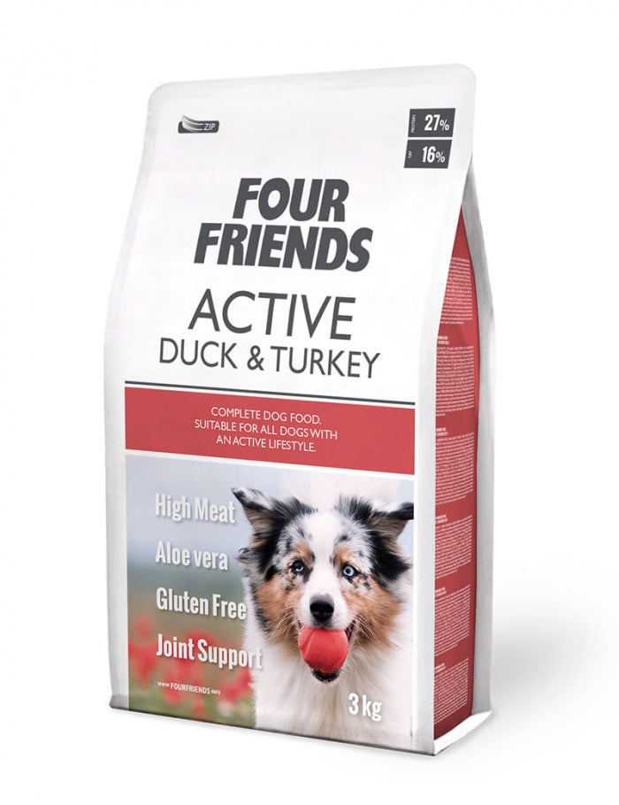 FourFriends Dog Active Duck & Turkey 3kg