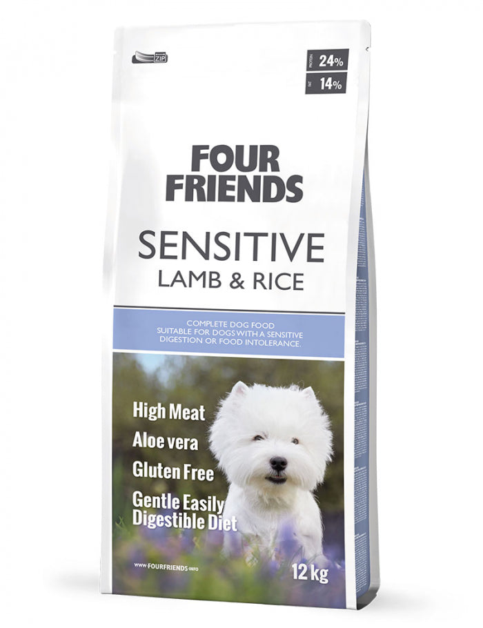 FourFriends Sensitive Lamb & Rice Torrfoder Hund 12 kg