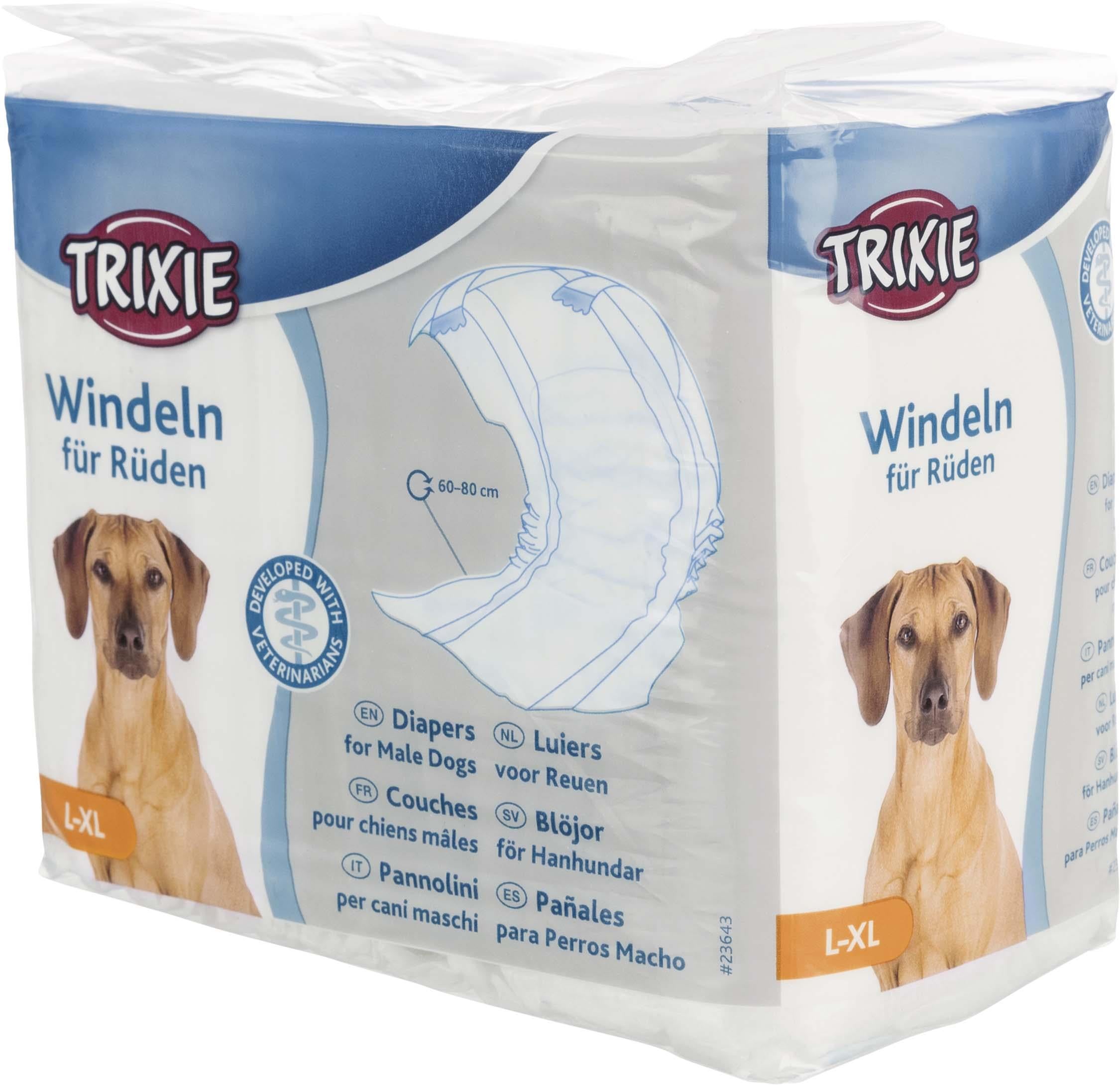 Trixie Blöjor för hanhund, L-XL: 60-80 cm, 12-pack