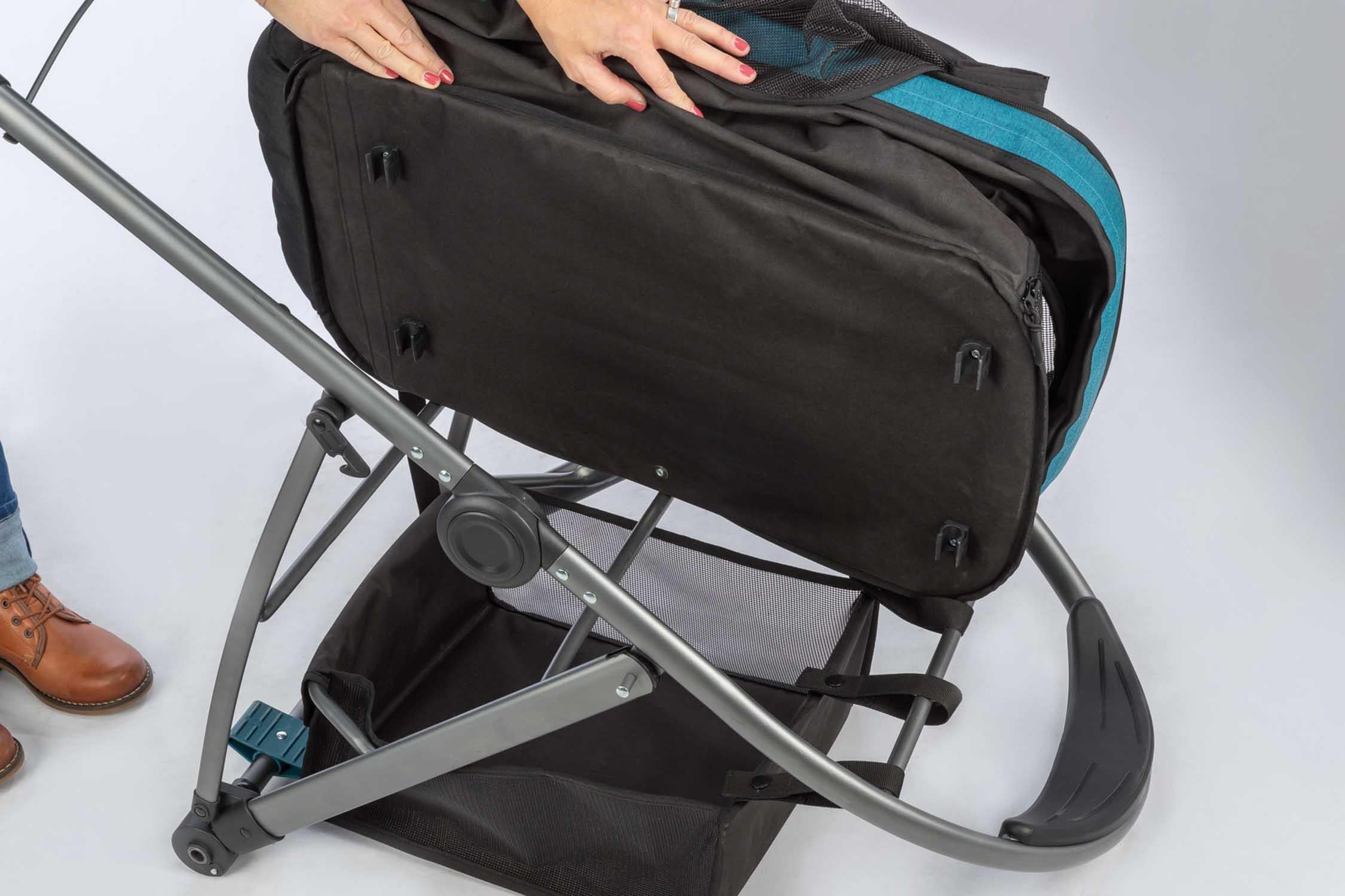 Trixie Djurvagn Buggy, hopfällbar, 60×h112×120 cm, upp t. 20 kg, svart/petrol