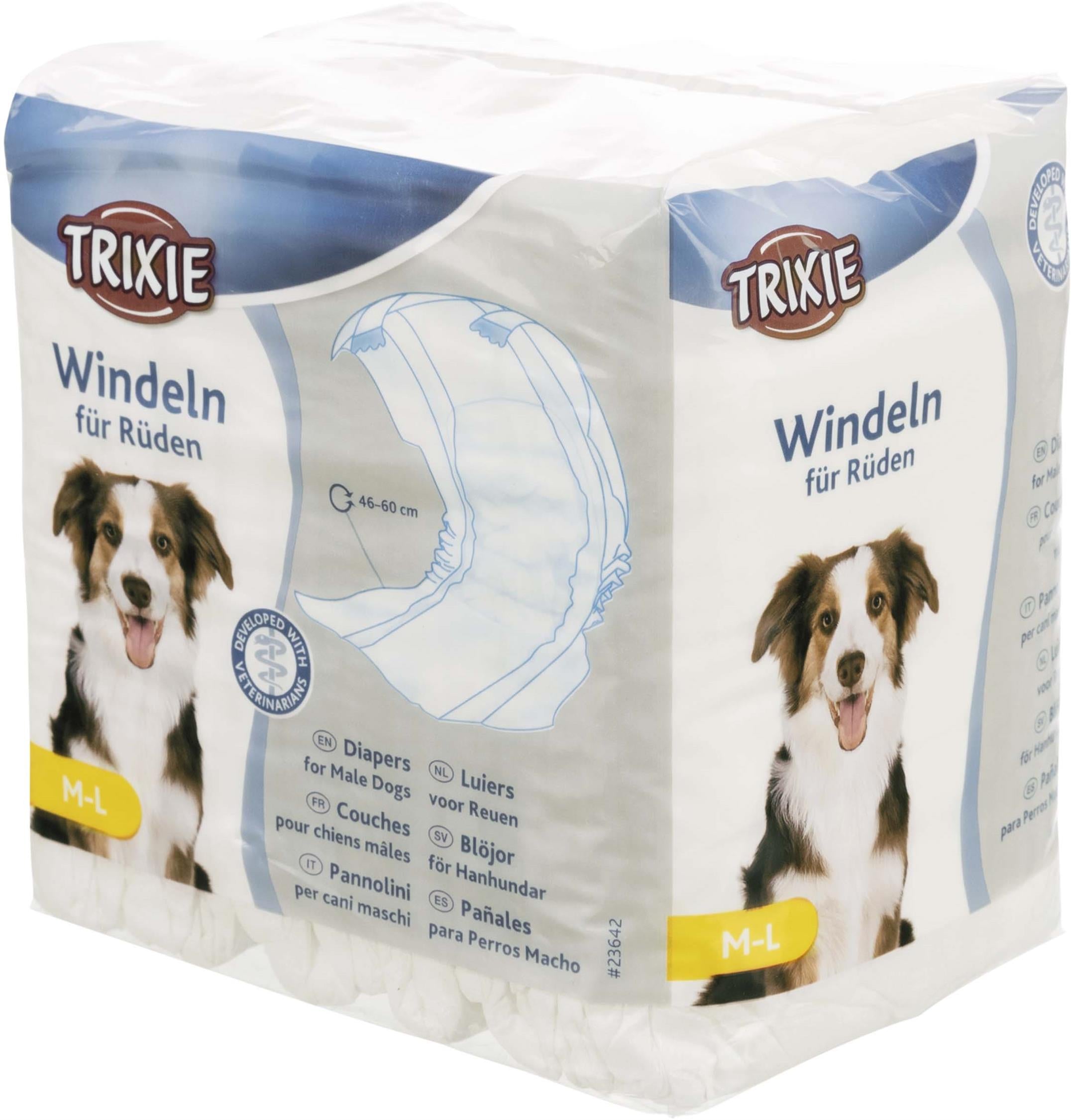 Trixie Blöjor för hanhund, M-L: 46-60 cm, 12-pack