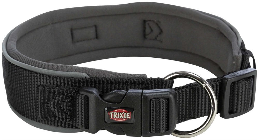 Trixie Premium halsband, X-bred, L: 46-55 cm/50 mm, svart/grafit