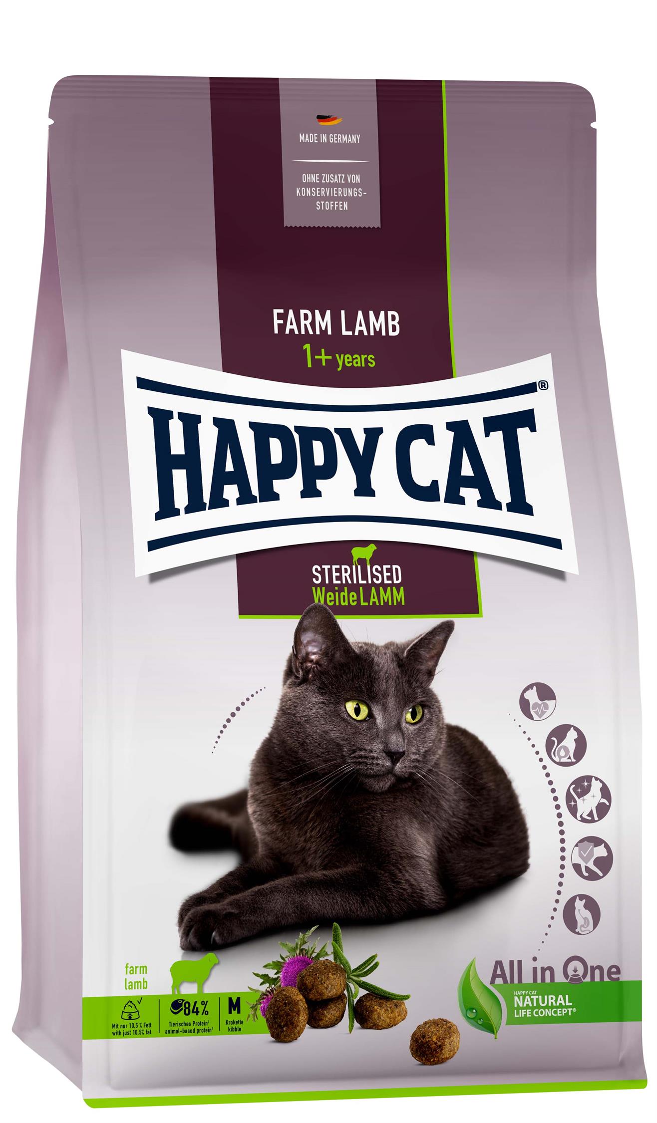 HappyCat Adult sterilised, lamm, 4 kg