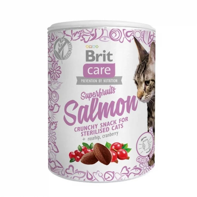 Brit Care Cat Snack Superfruits Salmon 100 g x6