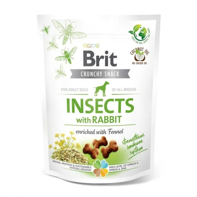 Brit Care Crunchy Snack Insects Rabbit 200 g x6