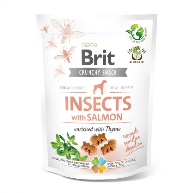 Brit Care Crunchy Snack Insects Salmon 200 g x6