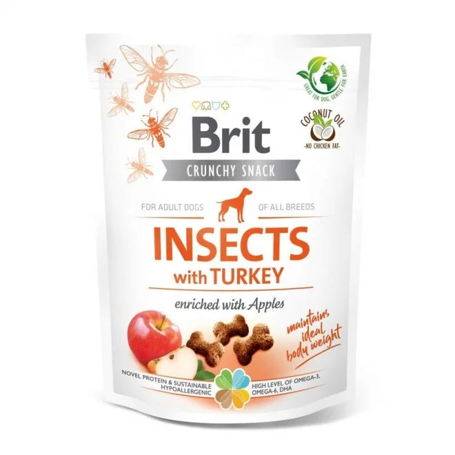 Brit Care Crunchy Snack Insects Turkey 200 g x6