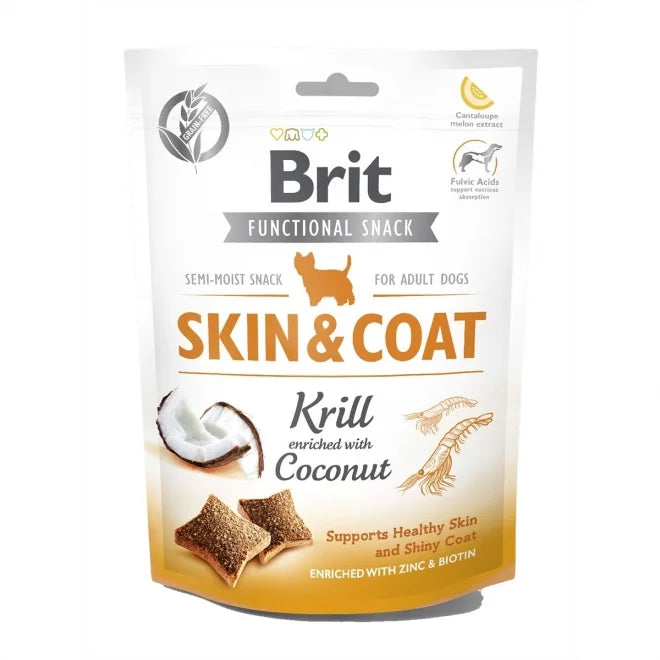 Brit Care Functional Snack Skin & Coat Krill 150 g x10