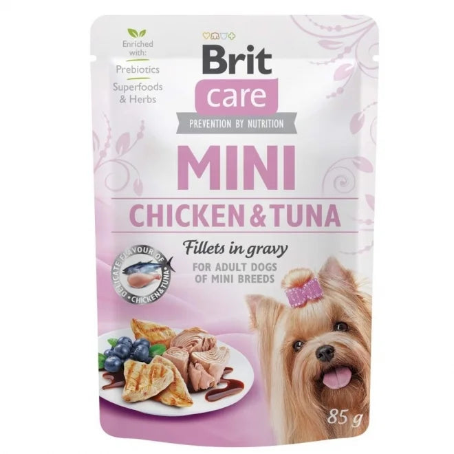 Brit Care Mini Kyckling & Tonfisk i Sås 85 g x24