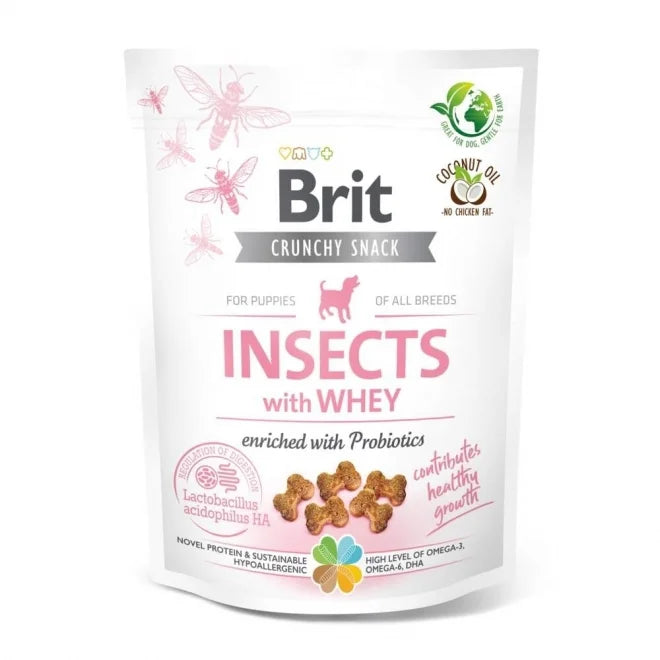 Brit Care Puppy Crunchy Snack Insects Whey 200 g x6