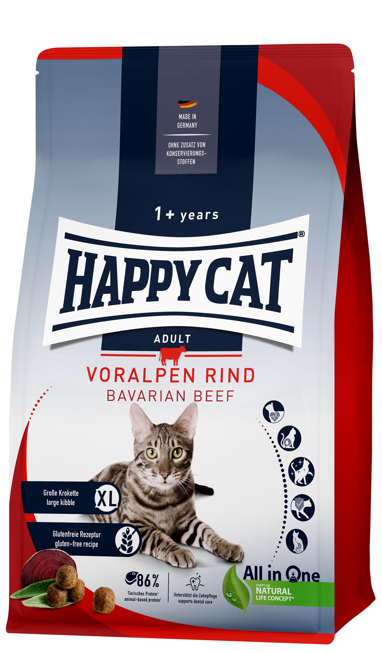 HappyCat Adult nötkött, 10 kg