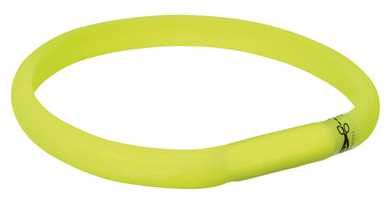 Trixie Flash light band USB, M-L: 50 cm/17 mm, limegrön