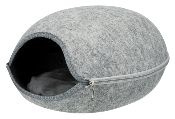 Trixie Luna igloo, filt, 40 × h24 × 46 cm, ljusgrå