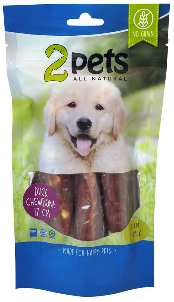 Trixie 2pets Tuggrulle m ankfilé 17cm 3-pack, 140g