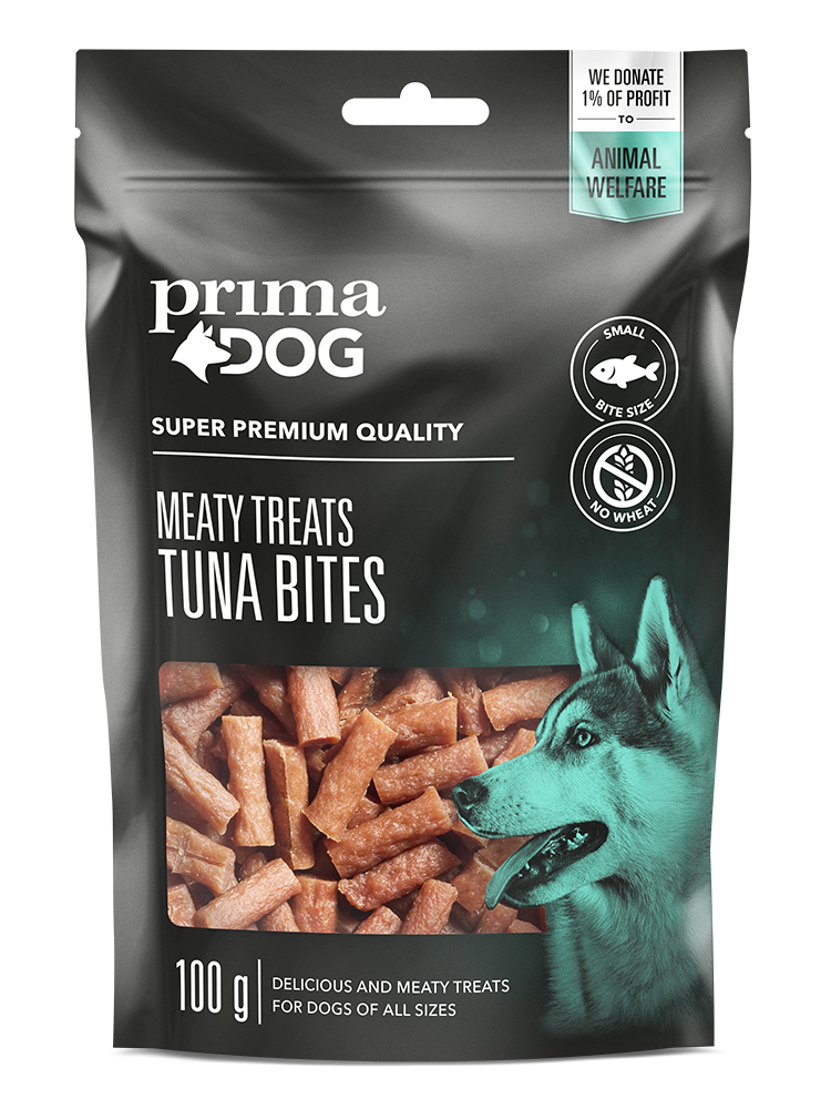 PrimaDog Meaty Treats Tonfiskbitar 100 g x6