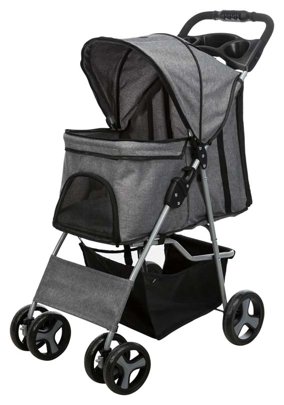 Trixie Djurvagn Buggy, hopfällbar, 47×h100×80 cm, upp t. 15 kg, grå