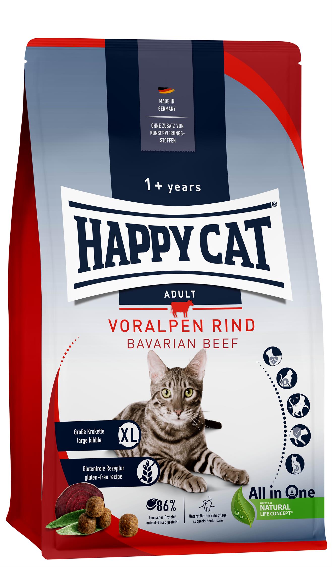 HappyCat Adult nötkött, 10 kg