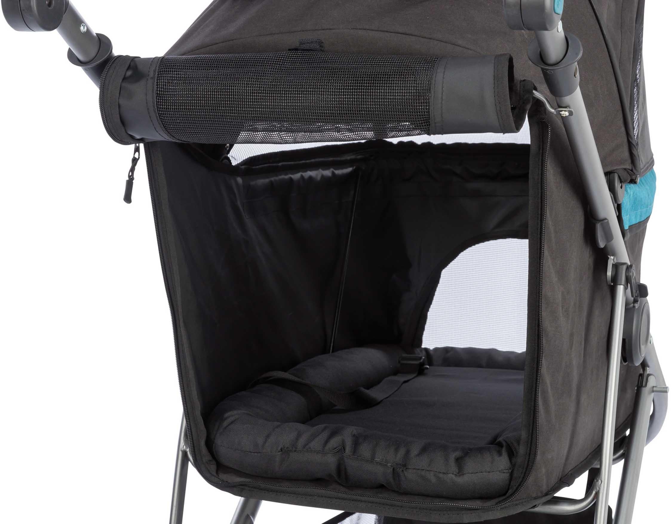 Trixie Djurvagn Buggy, hopfällbar, 60×h112×120 cm, upp t. 20 kg, svart/petrol