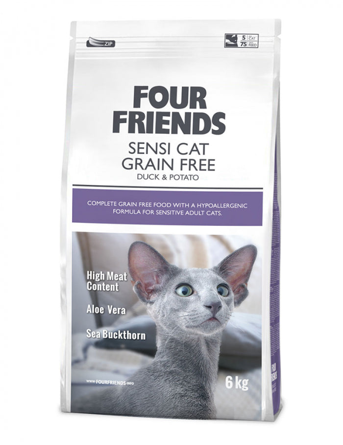 FourFriends Grain Free Sensi Cat Duck & Potato 6 kg