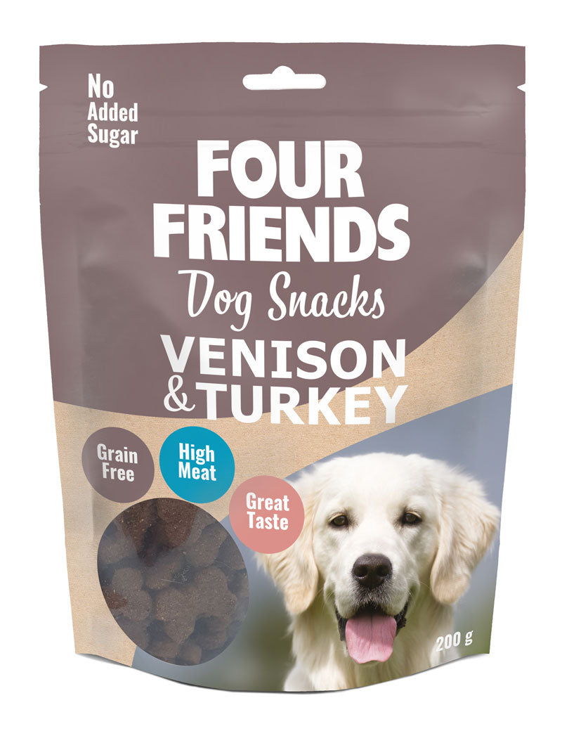 FourFriends Dog Snacks Venison & Turkey 200g x 6