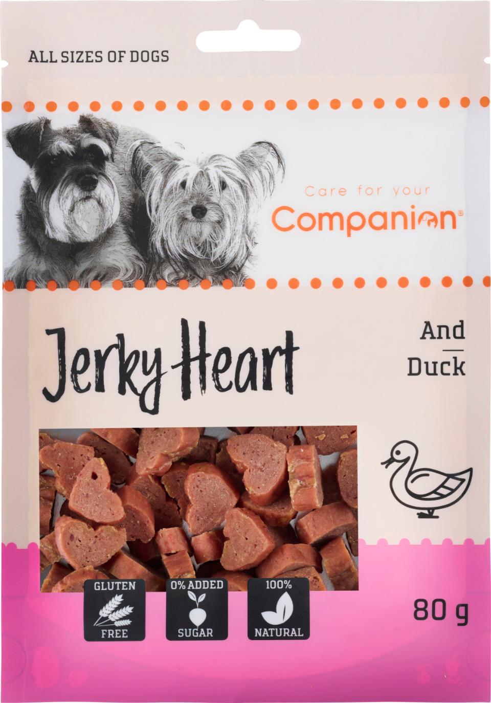 Companion Duck Jerky Heart