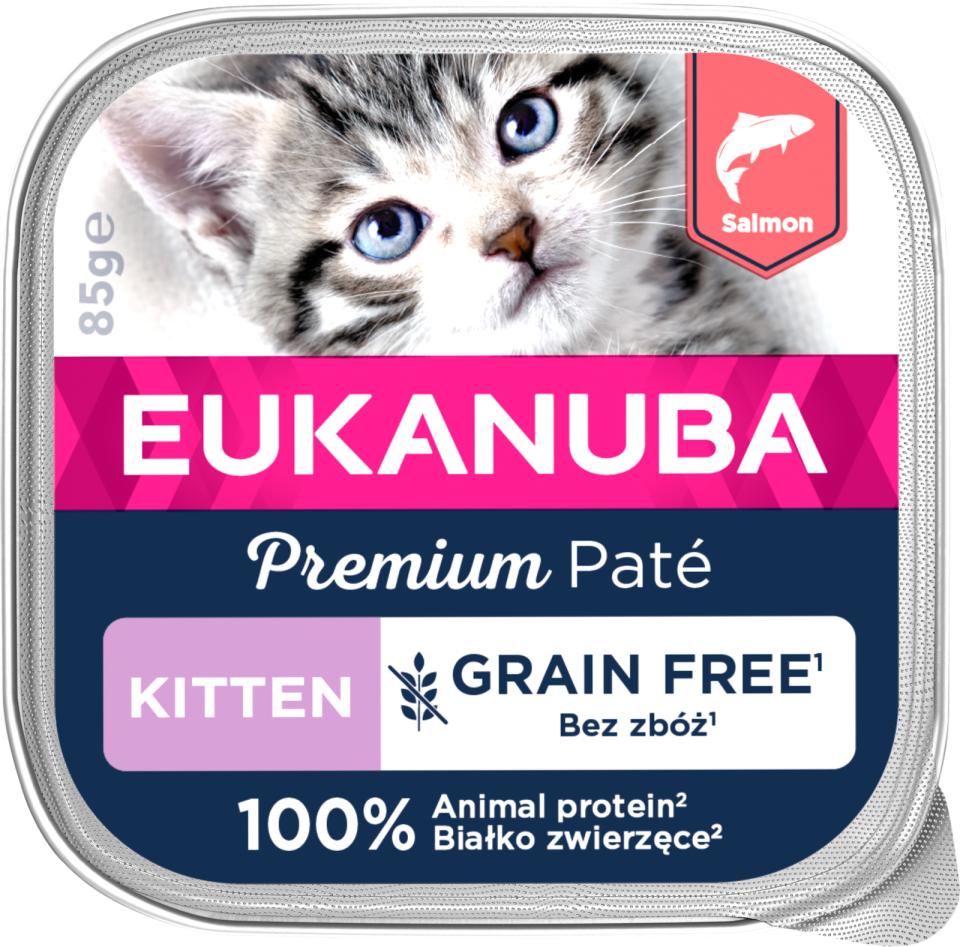 Eukanuba Cat Kitten Pate, Rig På Laks