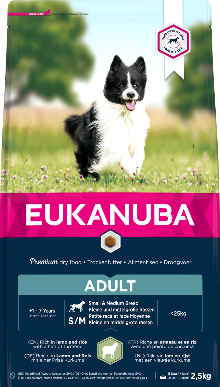 Eukanuba Adult Small/Medium Breed Lam & Ris