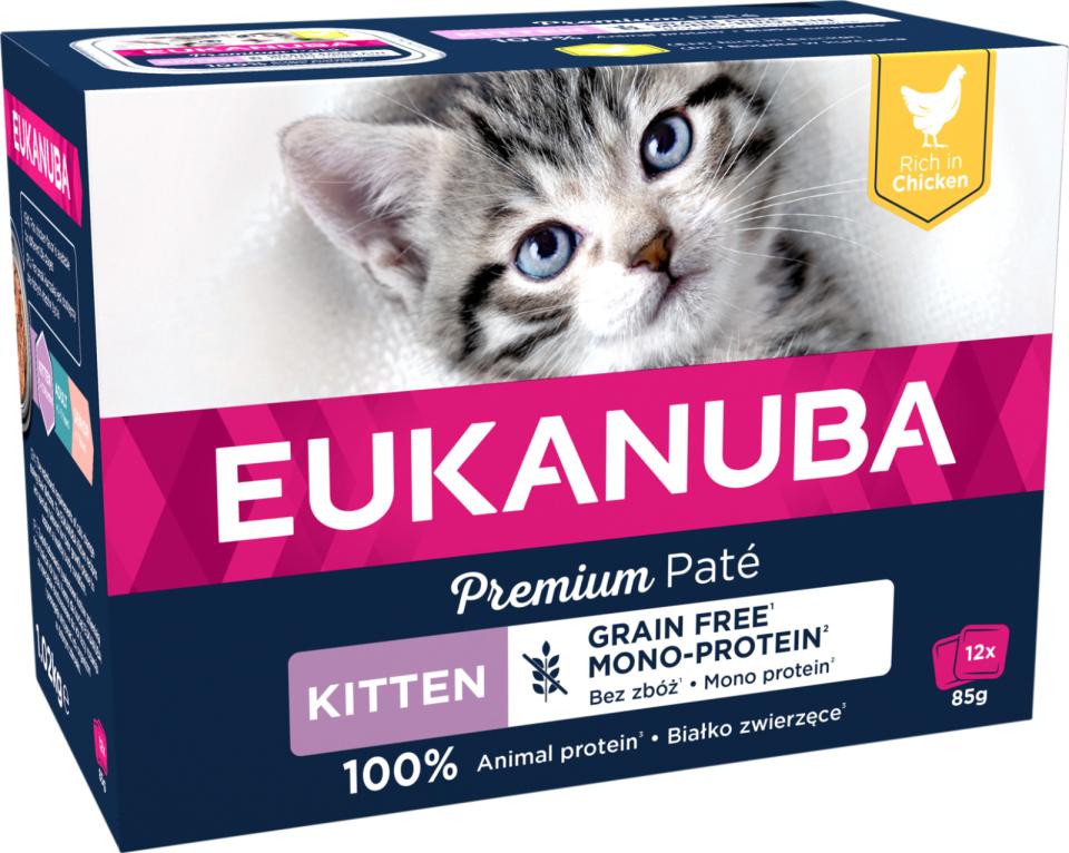 Eukanuba Cat Kitten Pate, Rig På Kylling