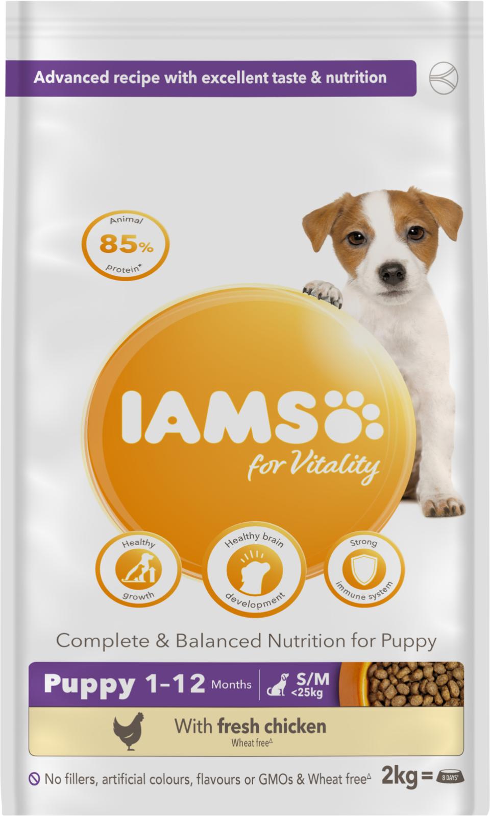 Iams Vitality Puppy & Junior Small/Medium Breed Kylling