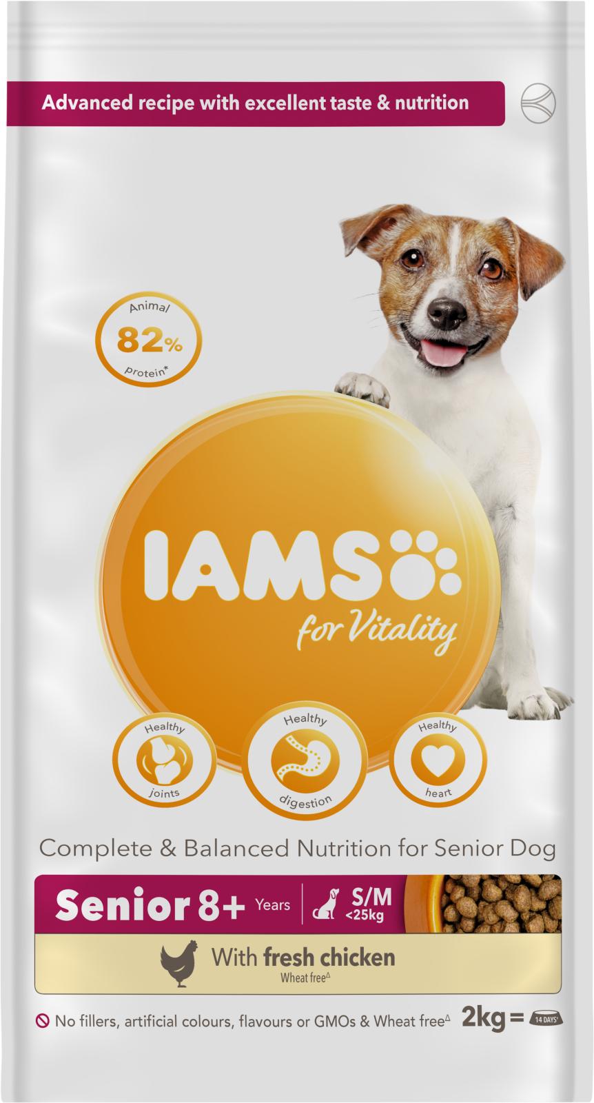 Iams Vitality Senior & Mature Small/Medium Breed Kylling