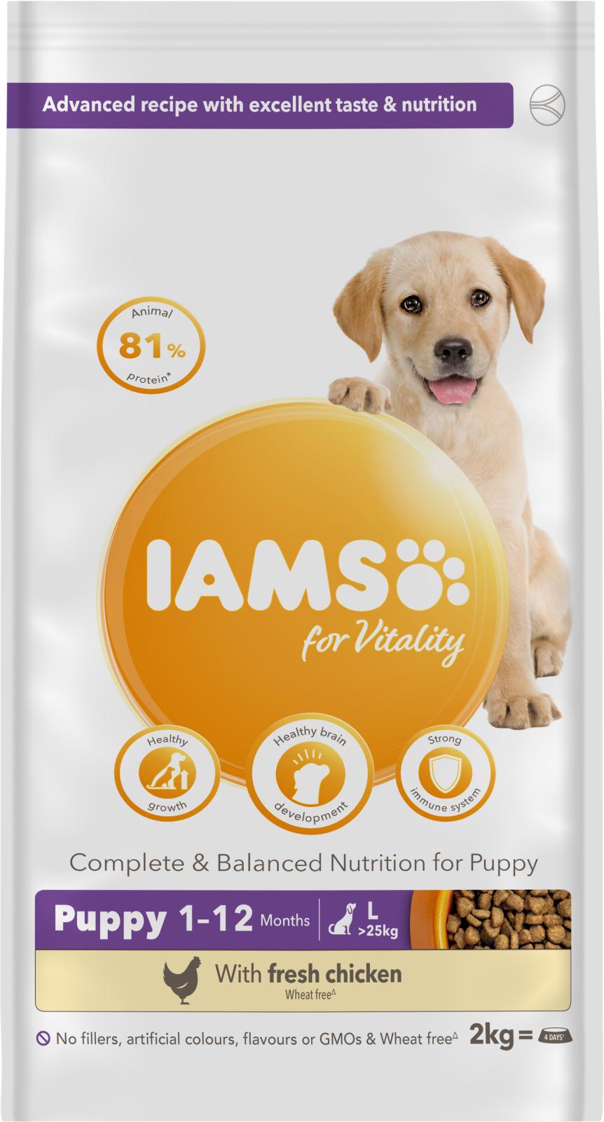 Iams Vitality Puppy & Junior Large Breed Kylling