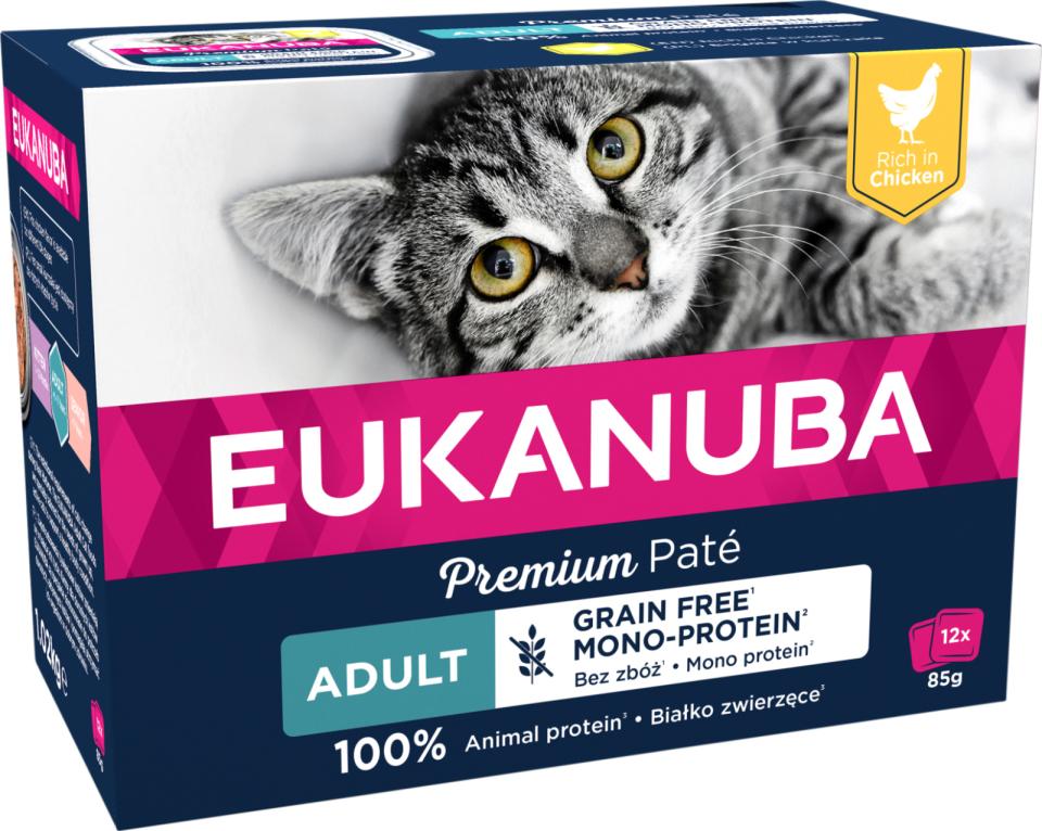 Eukanuba Cat Adult Pate, Rig På Kylling