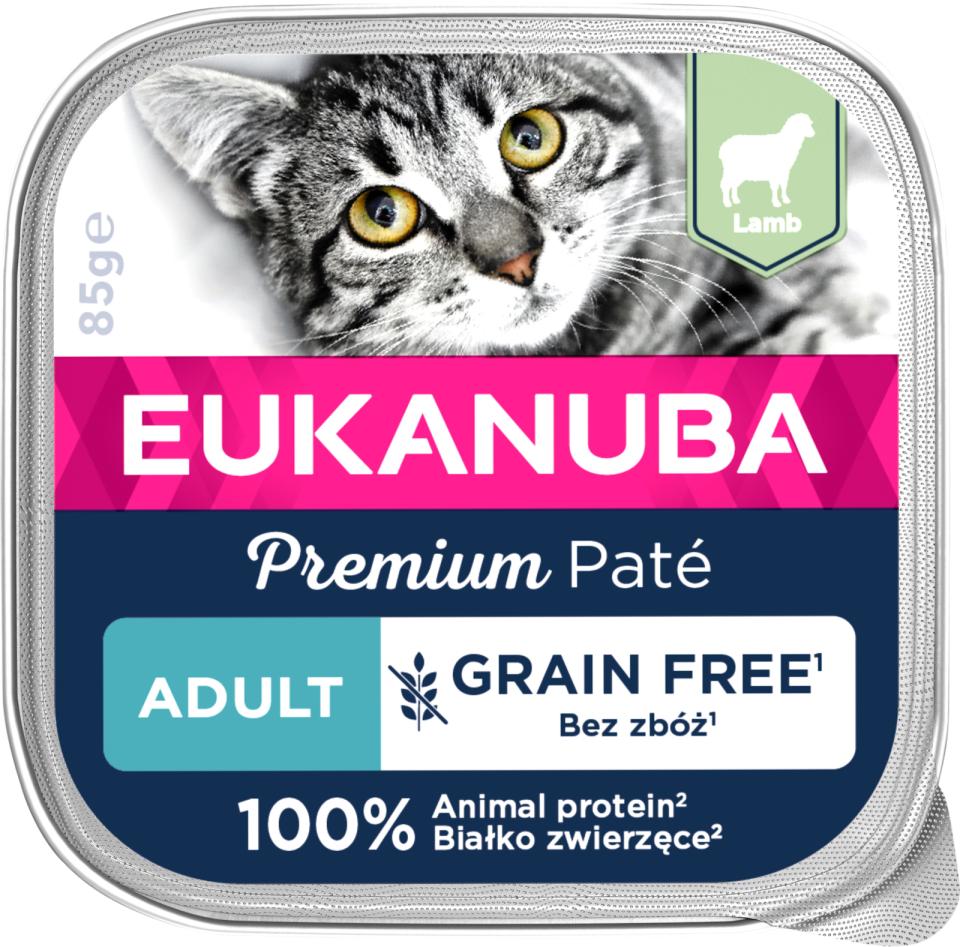 Eukanuba Cat Adult Pate, Rig På Lam