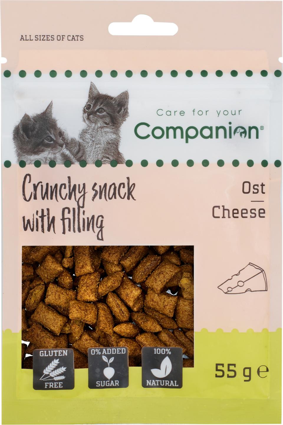 Companion Cat Crunchy Med Fyllning - Ost