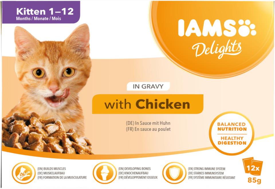 Iams Delight Cat Kitten Kylling I Sovs