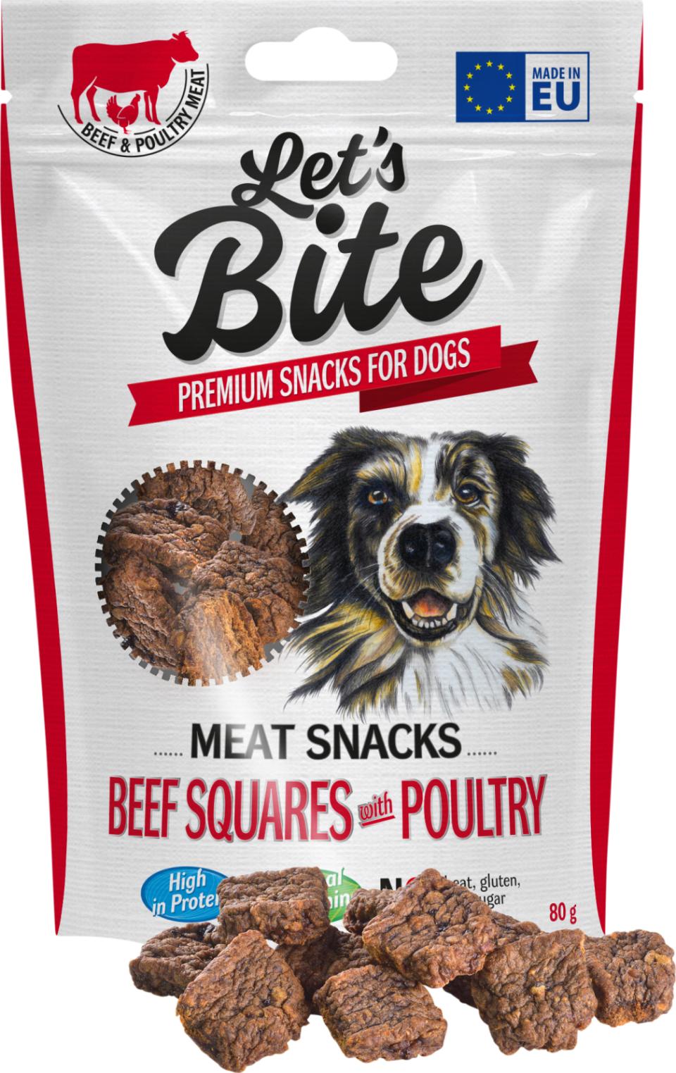 Lets Bite Meat Snacks. Nötköttstärningar Med Fågel